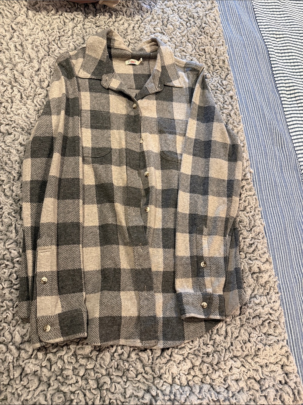 Faherty Black and Beige Buffalo Check Button-Down Shirt